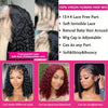 Deep Curly Wave Short Bob Wigs Brazilian 100% Human Hair 13x4 Lace Front Wigs 4x4 Lace Closure Curly Wigs For Women 200% Density