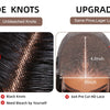 UNice Hair Bye Bye Knots 7x5 Lace Glueless Wig Brown Balayage Body Wave Human Hair Lace Front Wig Pre Cut Pre Bleached Lace Wig