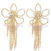 Stonefans Exaggerated Colorful Flower Earrings Fashion Long Tassel Drop Earring for Festival Drag Queen Jewelry