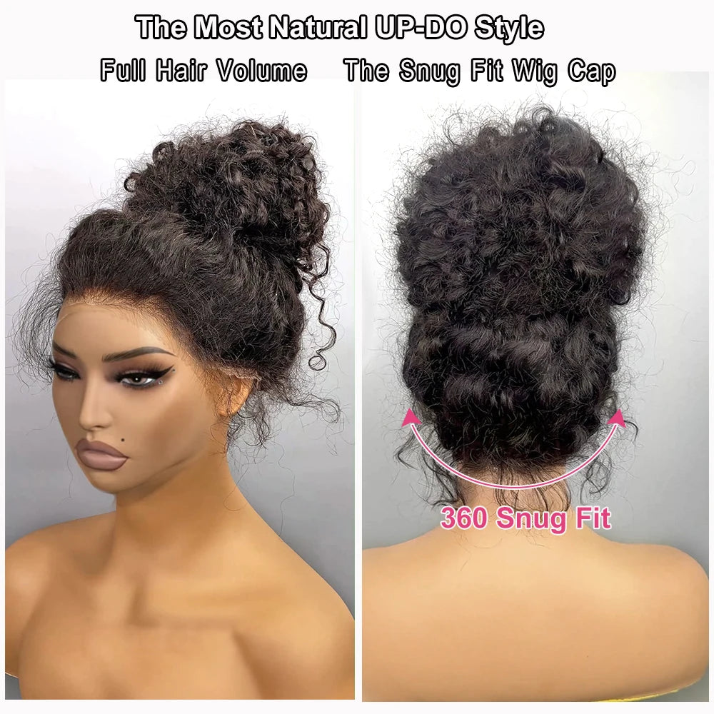 13x6 13x4 Deep Wave Frontal Wig Snug Fit Transparent 30 Inch Invisible Strap 360 Full Hd Lace Front Wig Glueless Wig Human Hair