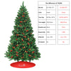 Classic Pine Tree 7FT/8FT Pre-Artificial Christmas Tree, with Metal Hinges 1000 PVC Branches Artificial Xmas Tree Home Decor