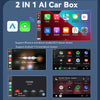 VR Robot Wireless Carplay Android Auto Dongle Mini Plug & Play 2 IN 1 Car Navigation Adapter WiFi BT Auto-connect