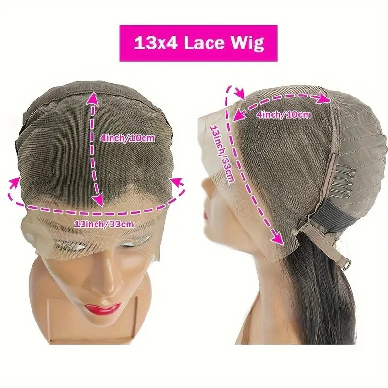 13x4 Transparent HD Lace Frontal Wig Short Bob Wig Human Hair Chocolate Brown #4 Lace Front Wigs Pre Plucked Short Straight Wig
