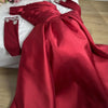 Bella Black Satin Beaded Robes De Soirée One Shoulder A-line Prom Dresses Customized Long Sleeves Floor-length Wedding Dress