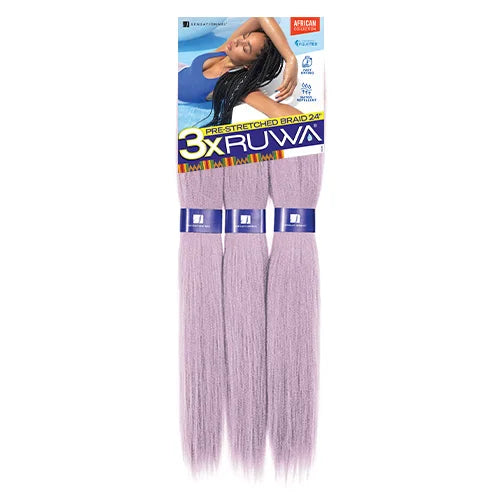 Sensationnel XPRESSION 3X Ruwa Synthetic Hair Braids Pre-Stretched Braid 24" - Lightweight, Easy to Install