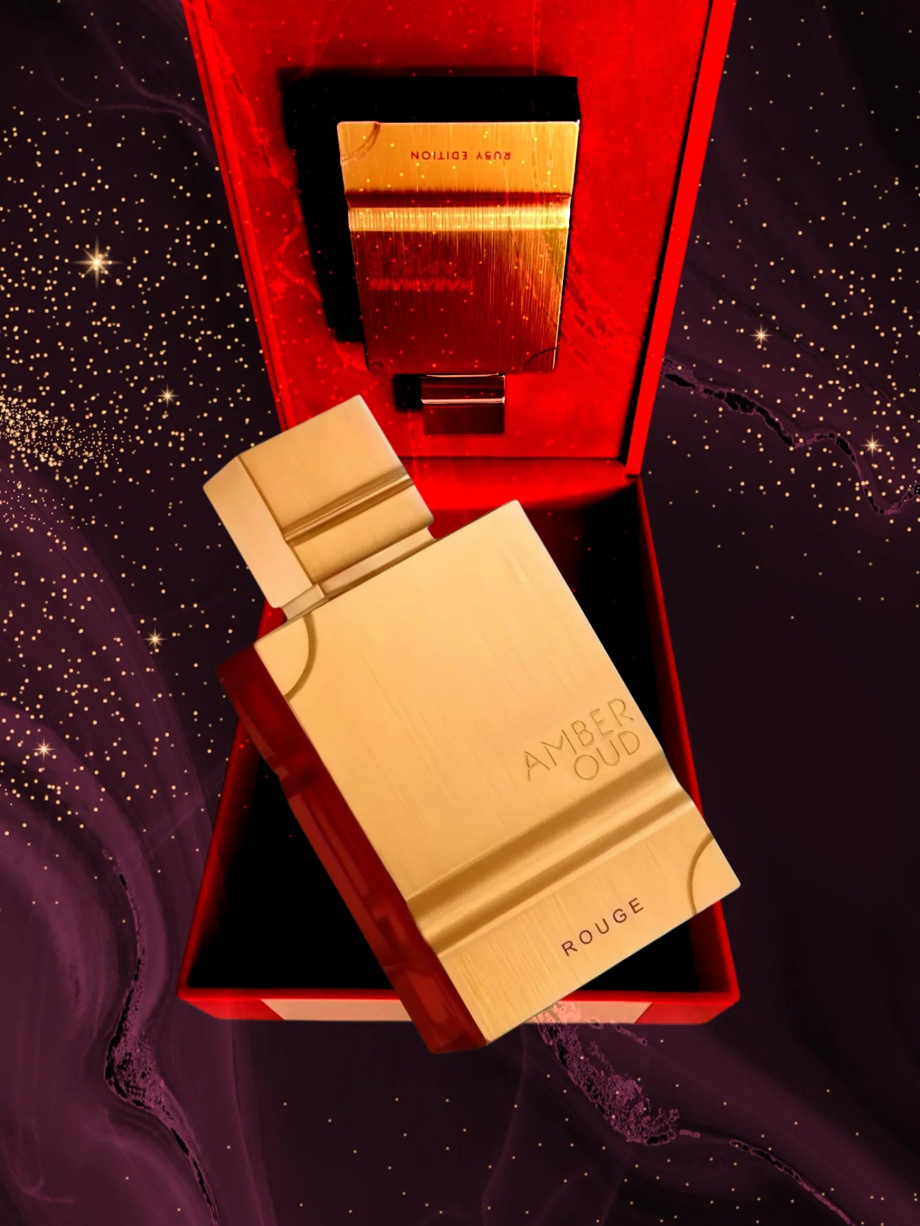 Al Haramain Amber Oud Rouge Eau de Parfum (1 Bottle/60 ML) – Oriental Arabic Perfume, Woody Scent, Gift for Him or Her