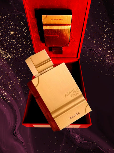 Al Haramain Amber Oud Rouge Eau de Parfum (1 Bottle/60 ML) – Oriental Arabic Perfume, Woody Scent, Gift for Him or Her