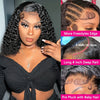 Deep Wave 13x4 Lace Front Wigs Short Bob Wig Brazilian Virgin Human Hair Pre Plucked With Baby Hair Natural 4x4 Closure Bob Wigs