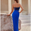 Adyce Evening Maxi Sequins Long Dress For Women Strapless Sexy High Split  Party Celebrity Patchwork Fashion Lady Dress Vestidos