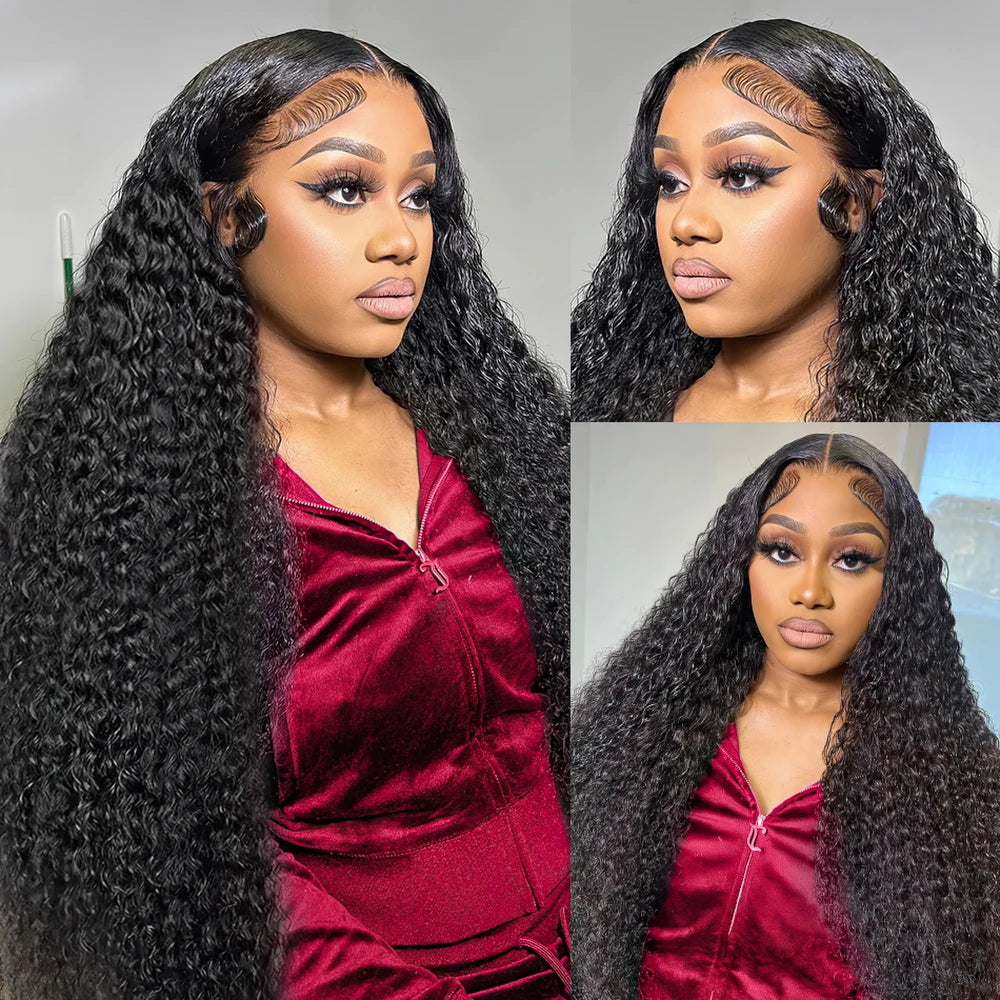 13x6 13x4 Deep Wave Frontal Wig Snug Fit Transparent 30 Inch Invisible Strap 360 Full Hd Lace Front Wig Glueless Wig Human Hair