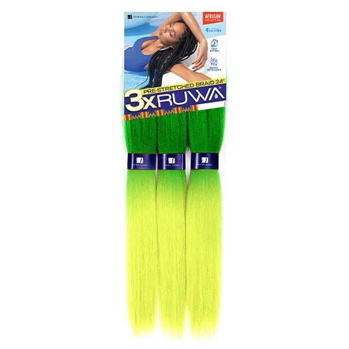 Sensationnel XPRESSION 3X Ruwa Synthetic Hair Braids Pre-Stretched Braid 24" - Lightweight, Easy to Install