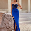 Adyce Evening Maxi Sequins Long Dress For Women Strapless Sexy High Split  Party Celebrity Patchwork Fashion Lady Dress Vestidos