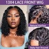 Curly Wig Pre Plucked Brazilian Human Hair Wigs 13x4 Lace Front Wig Short Bob Deep Wave Kinky Curly Lace Front Human Hair Wigs