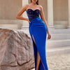 Adyce Evening Maxi Sequins Long Dress For Women Strapless Sexy High Split  Party Celebrity Patchwork Fashion Lady Dress Vestidos