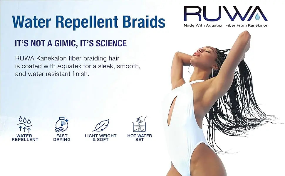 Sensationnel XPRESSION 3X Ruwa Synthetic Hair Braids Pre-Stretched Braid 24" - Lightweight, Easy to Install