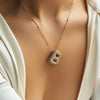 SUNSLL Cubic Zircon A-Z 26 Bubble Letter Necklace 2 Sizes Gold Plated M Chunky Balloon Initials Pendant Women Chain Jewelry 2024