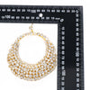 Exaggerate Big Hoop Earrings for Women Full Rhinestone Fashion Round Crystal Hanging Earrings Festival Accessories