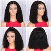 13x4 Short Bob Wig Human Hair Deep Wave 100% Brazilian Curly Human Hair Wigs Transparent Lace Front Wigs For Women Preplucked