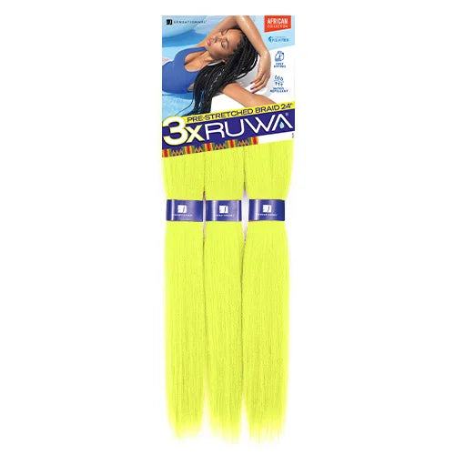 Sensationnel XPRESSION 3X Ruwa Synthetic Hair Braids Pre-Stretched Braid 24" - Lightweight, Easy to Install