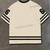 Mens 3D Numbers Printed Short Sleeve T Shirt Man V Neck Sportwear Brooklyn Racing Football Tee Vintage Casual Tops Men Clothes