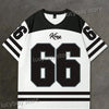 Mens 3D Numbers Printed Short Sleeve T Shirt Man V Neck Sportwear Brooklyn Racing Football Tee Vintage Casual Tops Men Clothes