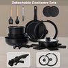 20-piece Pots And Pans Set, KIKCOIN Non-stick Ceramic Cookware Set With Removable Handles. Space-saving, Oven, Dishwasher