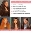 #4 Chocolate Brown Deep Water Wave 13x6 Lace Front Wigs Human Hair Brazilian Brown 13×4 Transparent Lace Frontal Wigs For Women