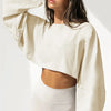 Women Sports Crop Top T-Shirts Gym Clothing Yoga Loose Tops Long Sleeve Sportswear Workout Clothing Fitness Smock Spring Autumn