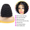 13x4 Short Bob Wig Human Hair Deep Wave 100% Brazilian Curly Human Hair Wigs Transparent Lace Front Wigs For Women Preplucked