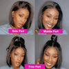 Brazilian Human Hair Wig Remy Bone Straight Hair Bob Wigs Full Machine Made Wig for Women 8-16 Inches Swiss Lace Bob Wigs 150%