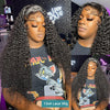 220 Density HD 13X6 Transparent Deep Water Wave Curly Human Hair Lace Frontal Wig 30 34 Inch 13X4 Lace Front Human Hair Wigs
