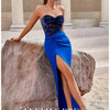 Adyce Evening Maxi Sequins Long Dress For Women Strapless Sexy High Split  Party Celebrity Patchwork Fashion Lady Dress Vestidos