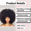 Short Afro Kinky Curly Human Hair Wig With Bangs Fluffy Natural Bob Wigs Brazilian Full Machine Made Wigs On Sale  180% Density
