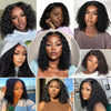 Curly Wig Pre Plucked Brazilian Human Hair Wigs 13x4 Lace Front Wig Short Bob Deep Wave Kinky Curly Lace Front Human Hair Wigs