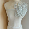 1 Piece Green 3d Bead Flowers Applique For Couture Dance Costume Embroidery Sewing On Patches For Wedding/Evening Dress