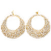 Exaggerate Big Hoop Earrings for Women Full Rhinestone Fashion Round Crystal Hanging Earrings Festival Accessories