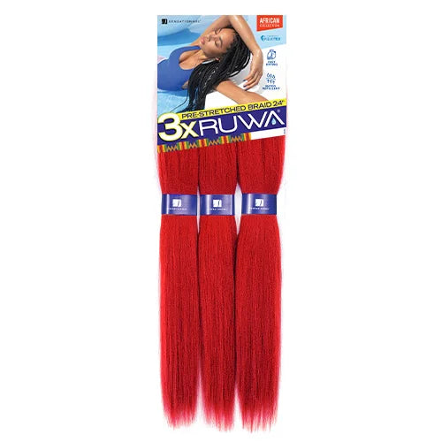 Sensationnel XPRESSION 3X Ruwa Synthetic Hair Braids Pre-Stretched Braid 24" - Lightweight, Easy to Install