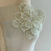 1 Piece Green 3d Bead Flowers Applique For Couture Dance Costume Embroidery Sewing On Patches For Wedding/Evening Dress