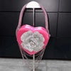 Luxury Glitter Floral Rhinestone Diamond Tassel Evening Bag Heart-Shaped Women's Handbag Wedding Party Clutch Purse Shoulder Bag