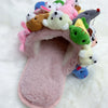 Home Slippers Women Cotton Slippers Furry Flip Flops House Shoes Cute Teddy Bear Slides Plush Pantuflas Women Cheap Slides