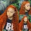 350# 13x6 200 Density 350 Ginger Orange 30 40 inch Lace Front Wig Human Hair Wigs 13x4 HD Lace Frontal Curly Wig For Woman
