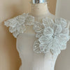 1 Piece Green 3d Bead Flowers Applique For Couture Dance Costume Embroidery Sewing On Patches For Wedding/Evening Dress