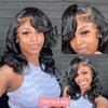 200% Density 13x4 Curly Short Bob Body Wave Lace Frontal Wig 12 14 16 Inch Closure Brazilian Remy 100% Human Hair Wigs For Women