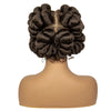 Natural Color 6Inch Transparent Full Lace Braided Wigs Short Cute Handmade Bantu Synthetic Braided Lace Wigs Knotless Braids Wig