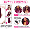 250 Density 30 Inch 13x4 99J Burgundy Deep Wave Lace Frontal Wig Curly Lace Front HD Lace Frontal Human Hair Wigs For Womem