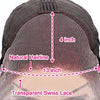 250 Density 30 Inch 13x4 99J Burgundy Deep Wave Lace Frontal Wig Curly Lace Front HD Lace Frontal Human Hair Wigs For Womem