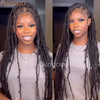 36 Inches Synthetic Lace Braided Wigs Butterfly Braids Lace Wig For Black Women Braid Wigs On Sale Clearance Box Braids Lace Wig