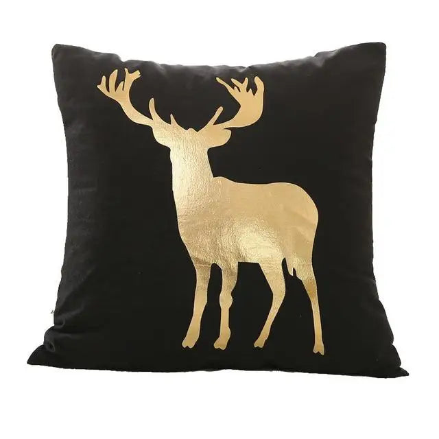 Love Black And White Bronzing Cushion Decorative Pillows Gold Foil Geometric Pillowcase Home Decor Sofa Throw Pillow 17*17inch