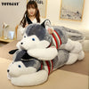 50-120cm Giant Dog Plush Toys Soft Stuffed Husky Long Pillow Cartoon Animal Doll Sleeping Cushion Home Bed Decor Kids Baby Gift