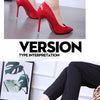 HOT Plus Size 34-44 HOT Women Shoes Pointed Toe Pumps Patent Leather Dress High Heels Boat Shoes Wedding Shoes Zapatos Mujerd76
